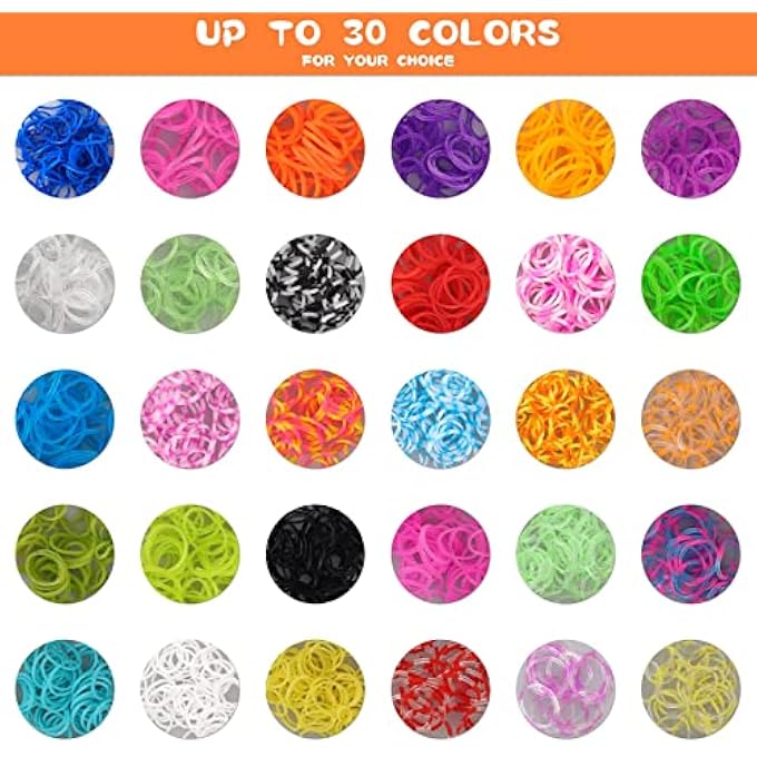 STRBOXONG 2500+ LOOM BANDS KIT, 30 COLORS LOOM RUBBER BANDS FOR DIY REFILL BRACELET MAKING CRAFT KITS, LOOM TWIST BANDS WITH MORE ACCESSORIES IN STORAGE CASE FOR PARTY, X-MAS BIRTHDAY GIFT FOR KIDS - Image 2