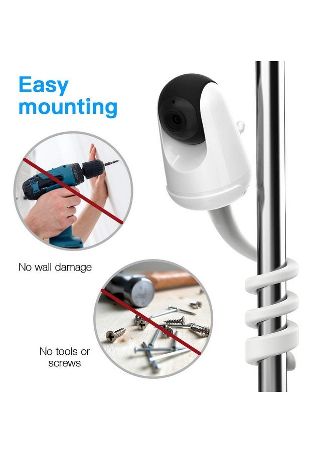 Koroao Koroao Universal Baby Monitor Mount for VAVA/Hipp Baby Monitor - Versatile for Any Other Cameras with 1/4 Screw Twist Holder Without Tools or Wall Damage(1-Pack,White)  - Image 3