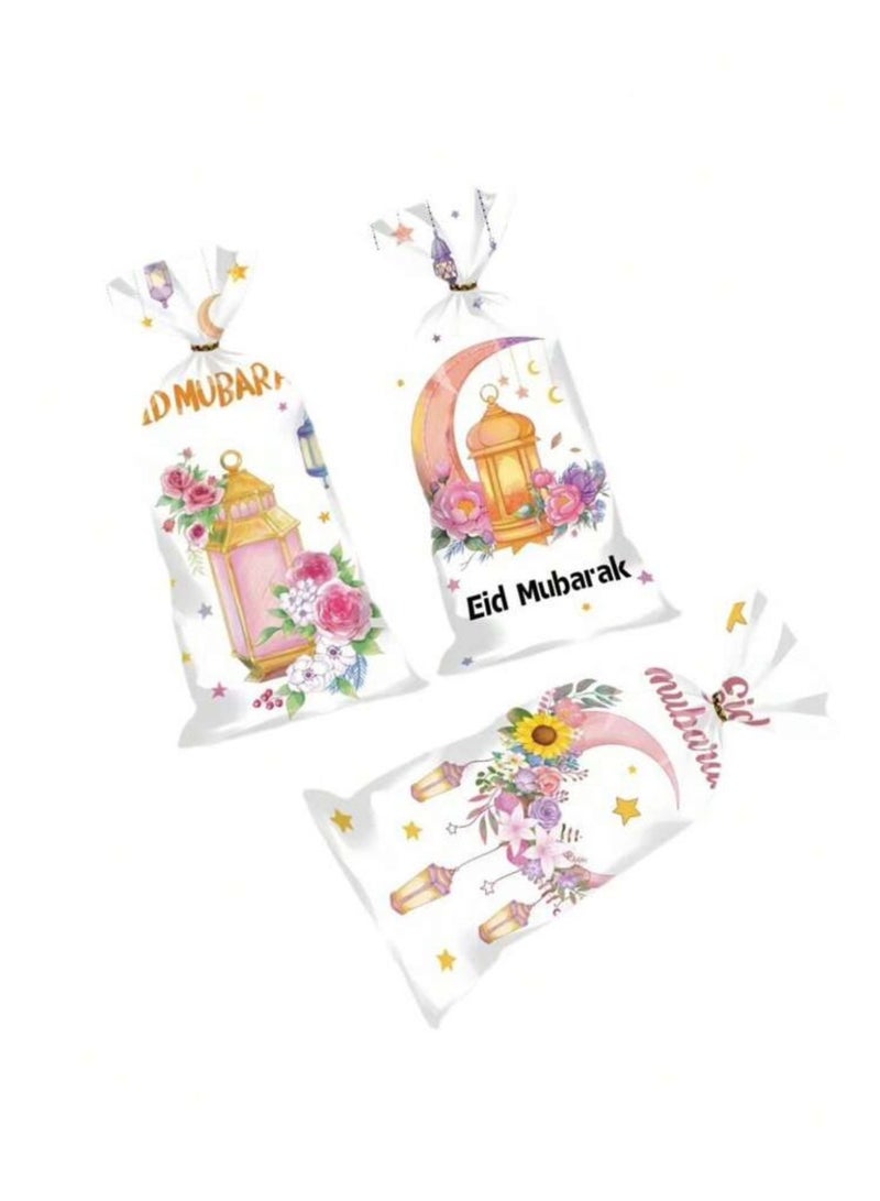 50 Pieces Eid Gift & Treat Bags for Candy, Gifts and Food Storage with Ties – Suitable for Parties and Events - Image 3