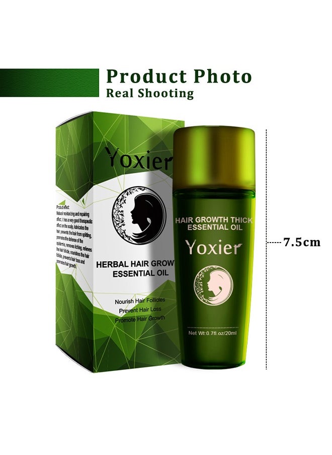 Yoxier - Hair Growth Thick Essential Oil，Natural Polygonum Multiflorum Hair Essential Oil, He Shou Wu For Man and Woman Hair Loss, Make Hair Smoother & Shinier 20ml - Image 1