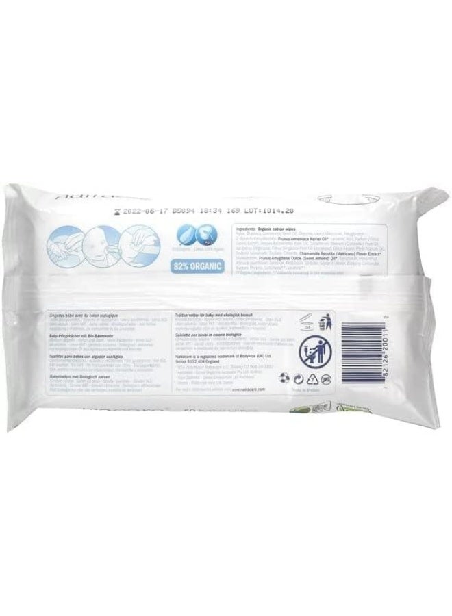 Natracare Organic Cotton Baby Wipes, 3 Pack (3 x 50 wipes) - Image 2