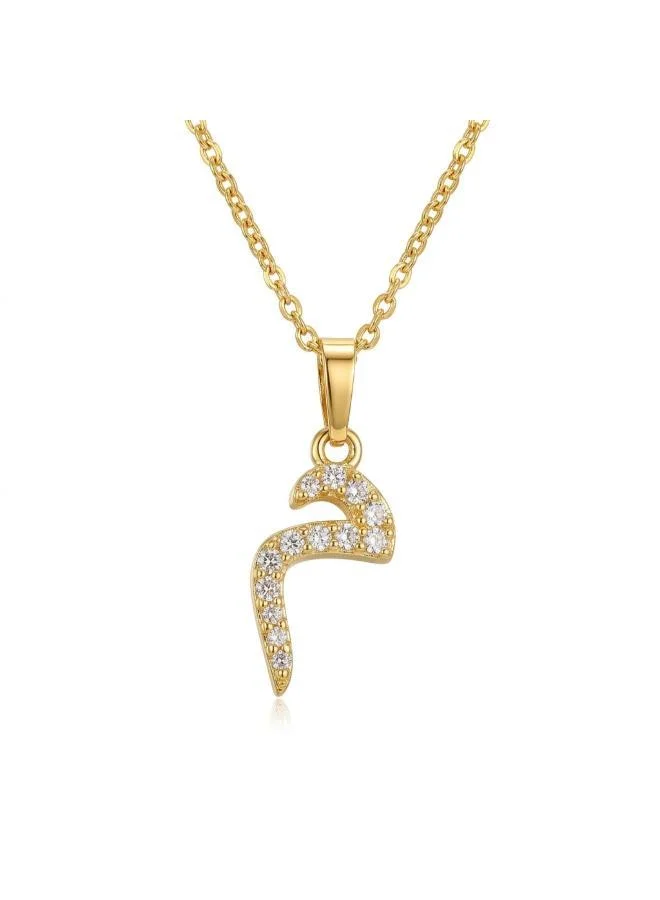 روفو Arabic Letter 'Meem' Necklace 18k Gold Plated