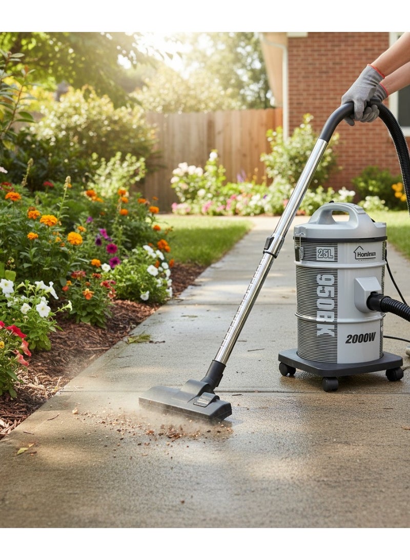 هوميترون مكنسة كهربائية أسطوانية الشكل 25L واط 2000 -HDV25L - Image 2