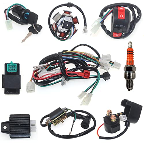 RUITONDA 125cc Wiring Harness 110cc ATV Wiring Harness Kit for Chinese ATV Wiring Harness Compatible with GY6 Taotao Kazuma Baja 50cc 70cc 90cc 110cc 125cc 150cc ATV Go Kart Scooter Pit Bike Quad Moped - Image 1