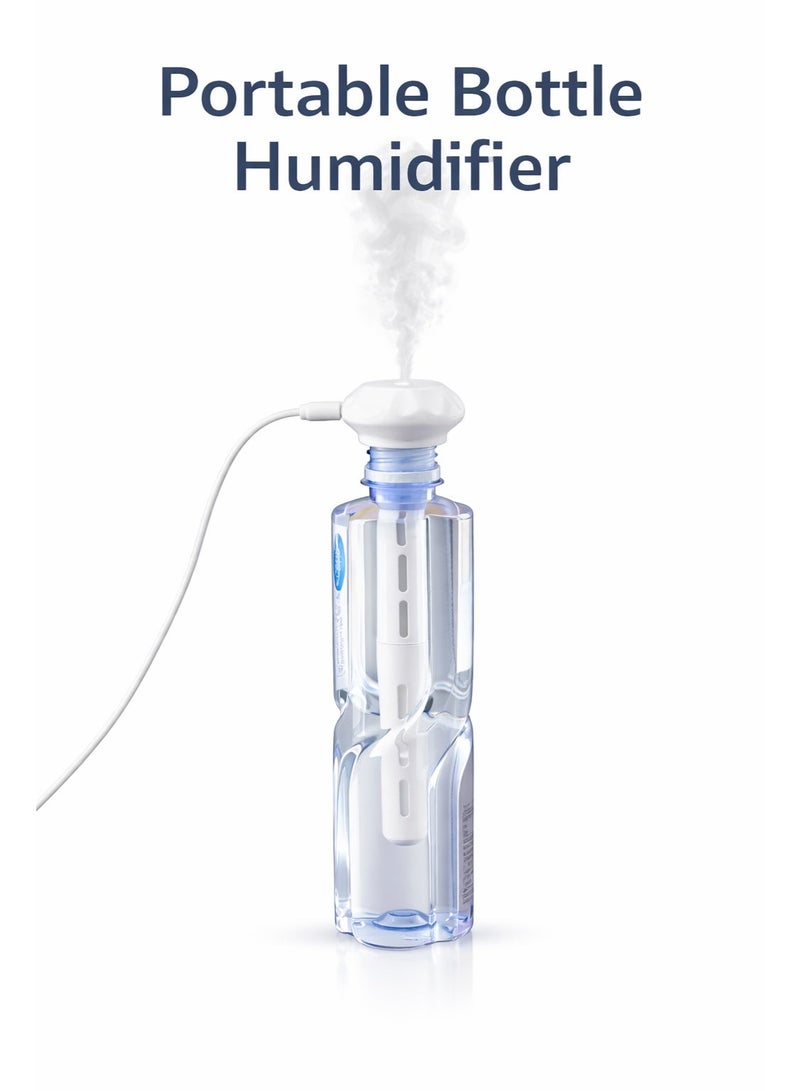 AKSONZ Super Quiet Portable Mini Mist Humidifier for Office & Home – Adjustable Length USB Cool Mist Maker, Travel-Friendly Wireless Design, No Water Tank Needed, Auto Shut-Off - Image 1
