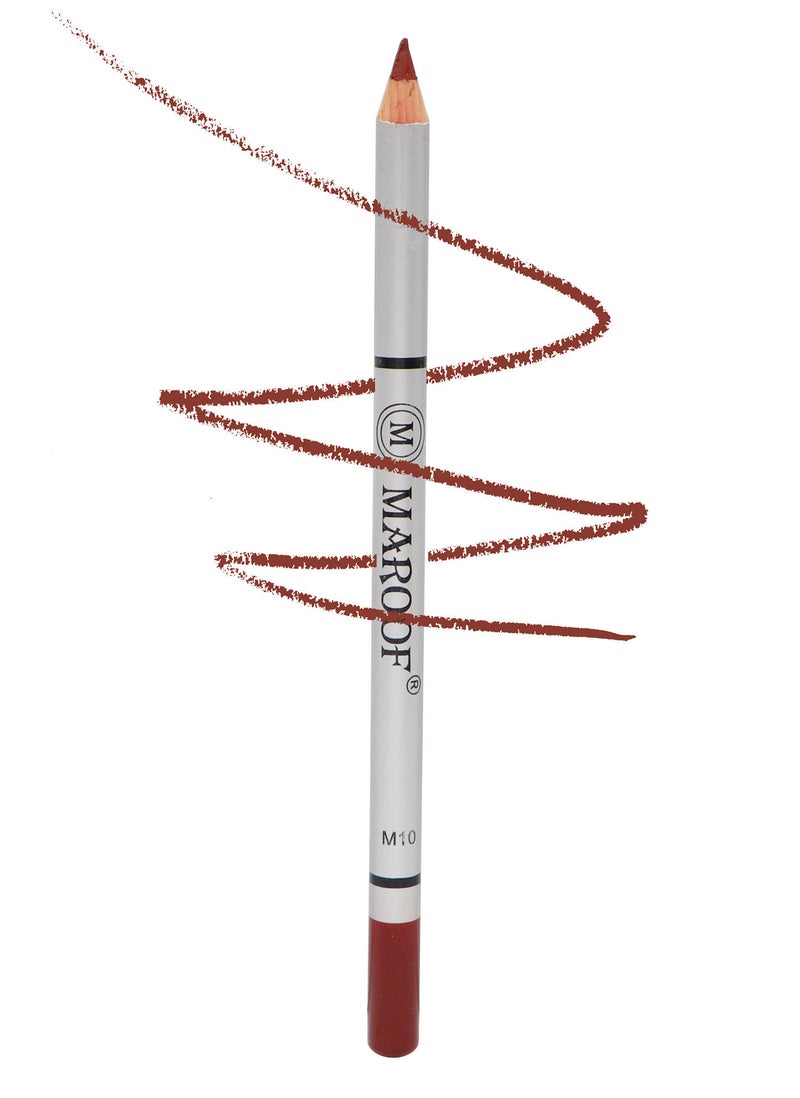 MAROOF Soft Eye and Lip Liner Pencil M10 Dark Red - Image 2
