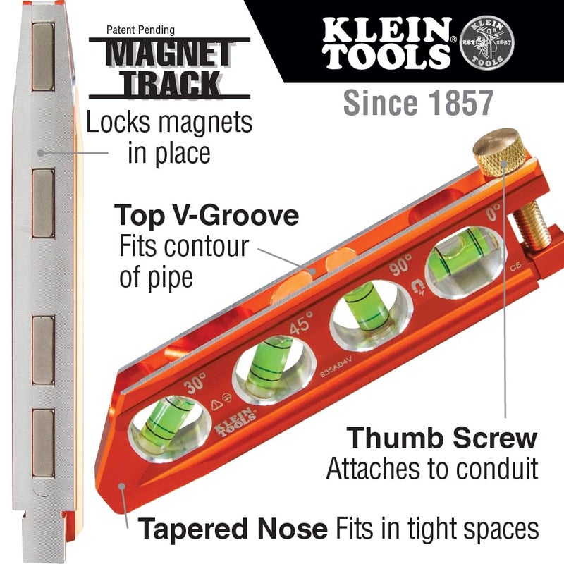 Klein Tools 80073 Reaming Driver Kit with Conduit Reamer, Conduit-Fitting and Reaming Screwdriver and Magnetic Level, 3-Piece - Image 3