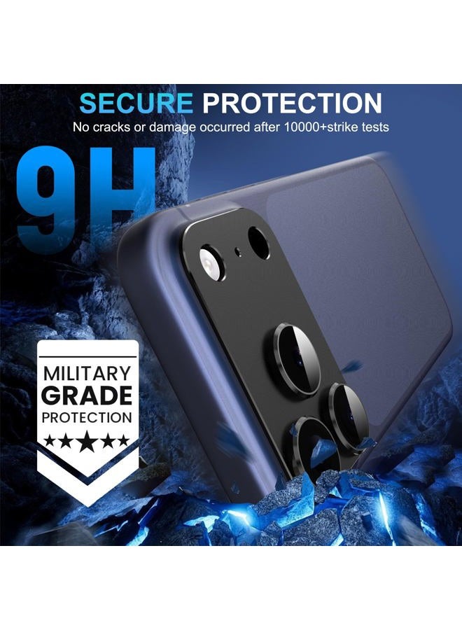 Suoman for iPhone 17 Pro Max Camera Lens Protector, [All-in-one Frosted] [Strong-Adhesion] Metal Frame Tempered Glass Camera Lens Cover-Black - Image 5