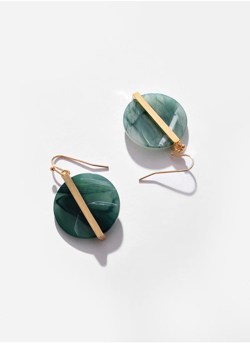 SOHI Circular Drop Earrings