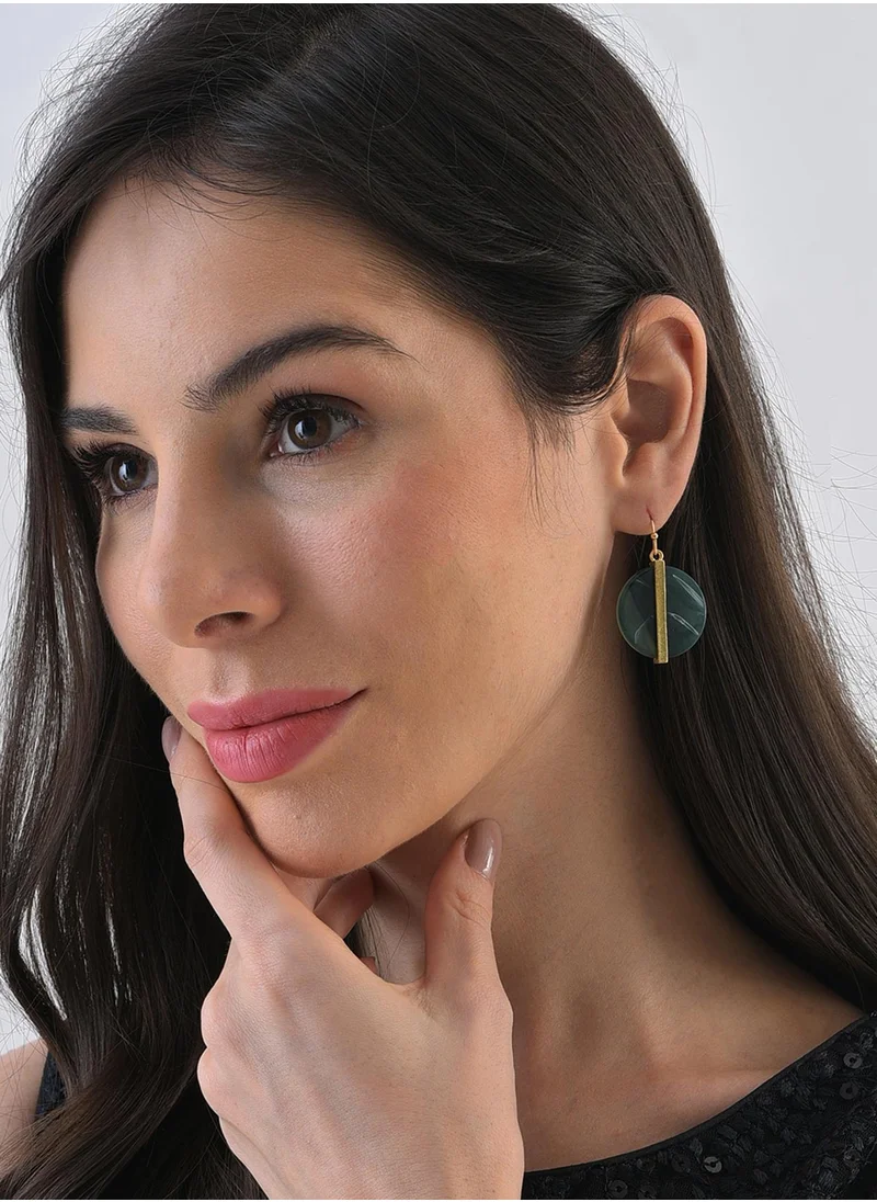 SOHI Circular Drop Earrings