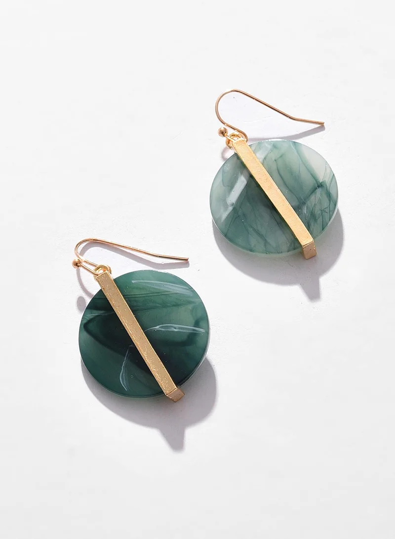 SOHI Circular Artificial Drop Earring Jewellery