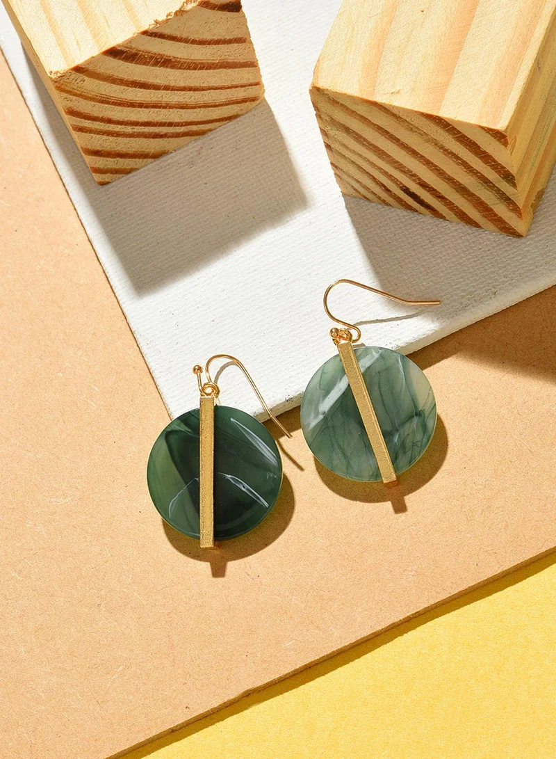 SOHI Circular Artificial Drop Earring Jewellery