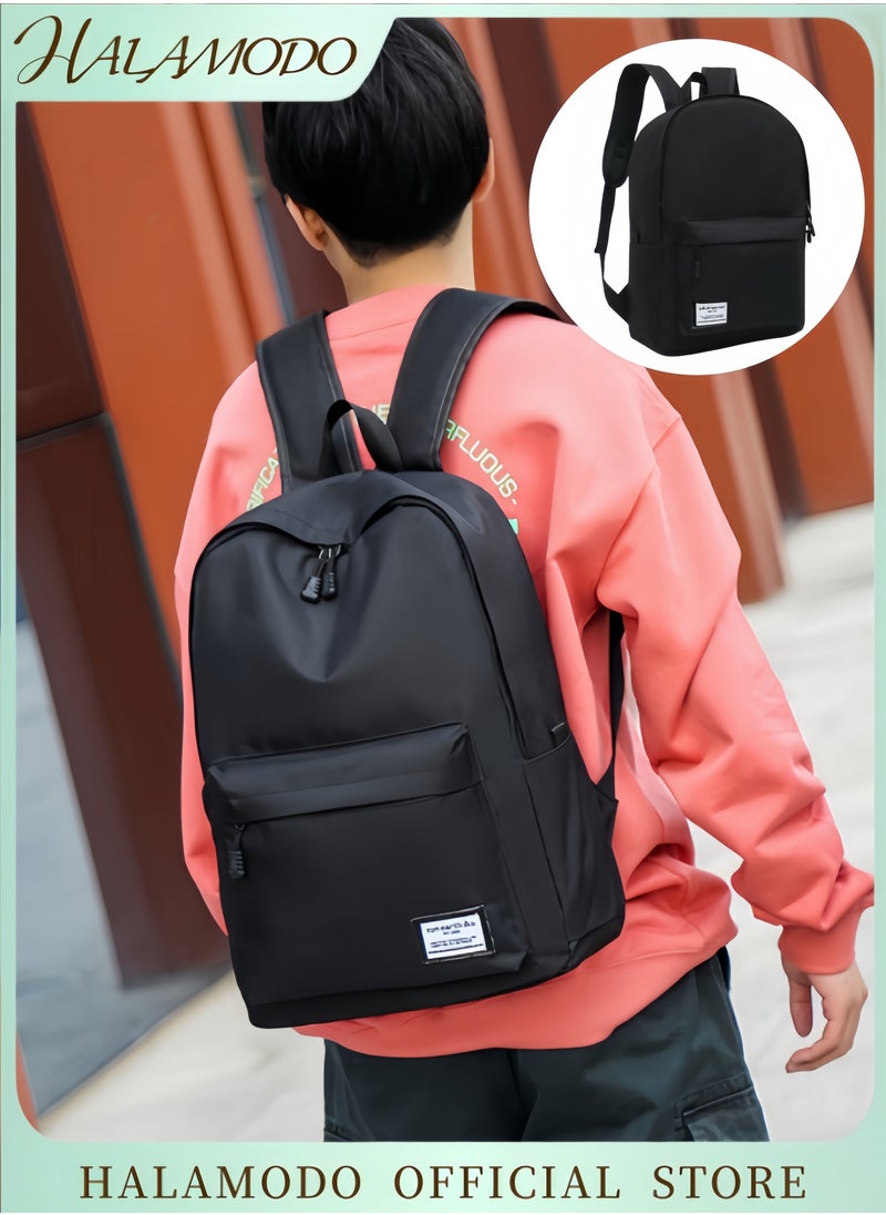 HALAMODO Classic Basic Backpack Lightweight Bookbag Casual Travel Backpack Laptop Backpack Large Capacity Water Resistant Schoolbag for Teens & Students & Office Workers  - Image 1
