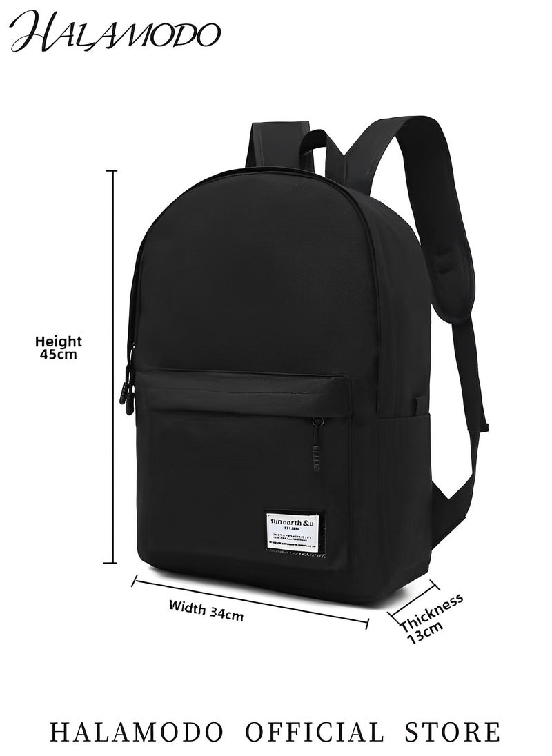 HALAMODO Classic Basic Backpack Lightweight Bookbag Casual Travel Backpack Laptop Backpack Large Capacity Water Resistant Schoolbag for Teens & Students & Office Workers  - Image 4