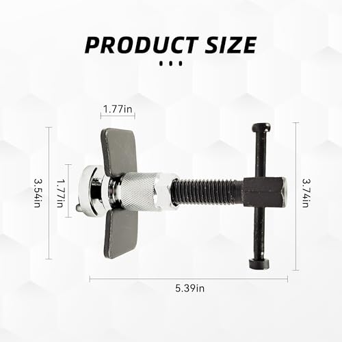 Tioollev Car Brake Piston Wind Back Tool, 3pcs/Set Brake Caliper Piston Rewind Tool, Auto Rear Brake Pad Wind Back Tool, Brake Caliper Wind Back Tool for Replacement of Rear Brake Pad (Black) - Image 2