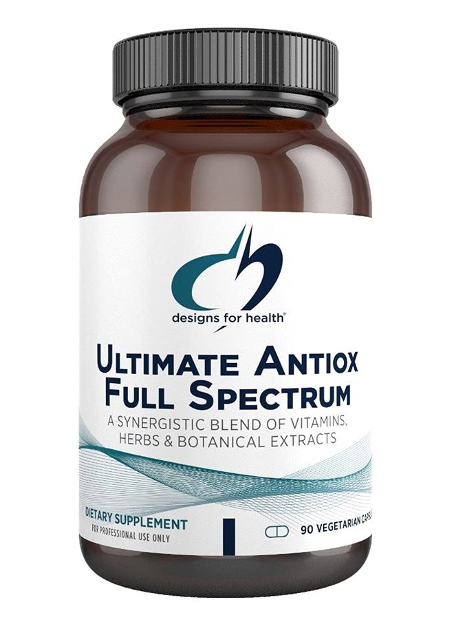 Designs for Health Ultimate Antiox Full Spectrum - Antioxidant Supplement with Resveratrol, Acerola, Lutein, Curcumin C3, Quercetin + More (90 Capsules)