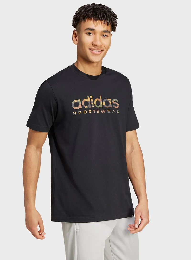 Adidas Camo Linear Graphic T-Shirt