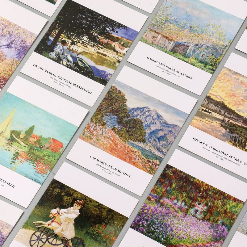 EDENMS Claude Monet Art Postcards, Famous Painting Modern Artwork Post Cards Bulk Pack(30 Pack), Vintage Aesthetic Picture Wall Collage, Postcards Poster for School Students Teacher Thank You Note Cards - Image 5