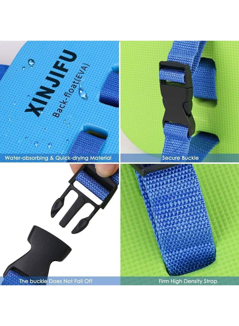 Generic Back Float Swimming Belt Water Aerobics Exercise Aqua Fitness Swim Training Equipment Board with Adjustable Layers for Kids Swimming Beginners Floating Board(Square Blue) - Image 4