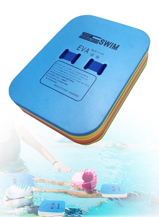Generic Back Float Swimming Belt Water Aerobics Exercise Aqua Fitness Swim Training Equipment Board with Adjustable Layers for Kids Swimming Beginners Floating Board(Square Blue) - Image 1
