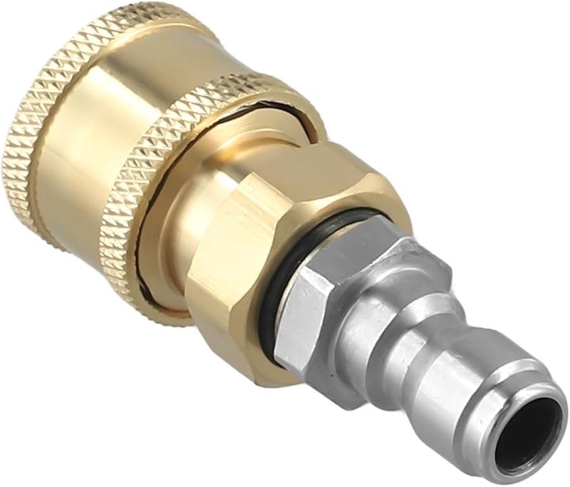 M14 1 5 Thread Brass Quick Connector High Pressure Washer Fitting No Tool Required - Image 1