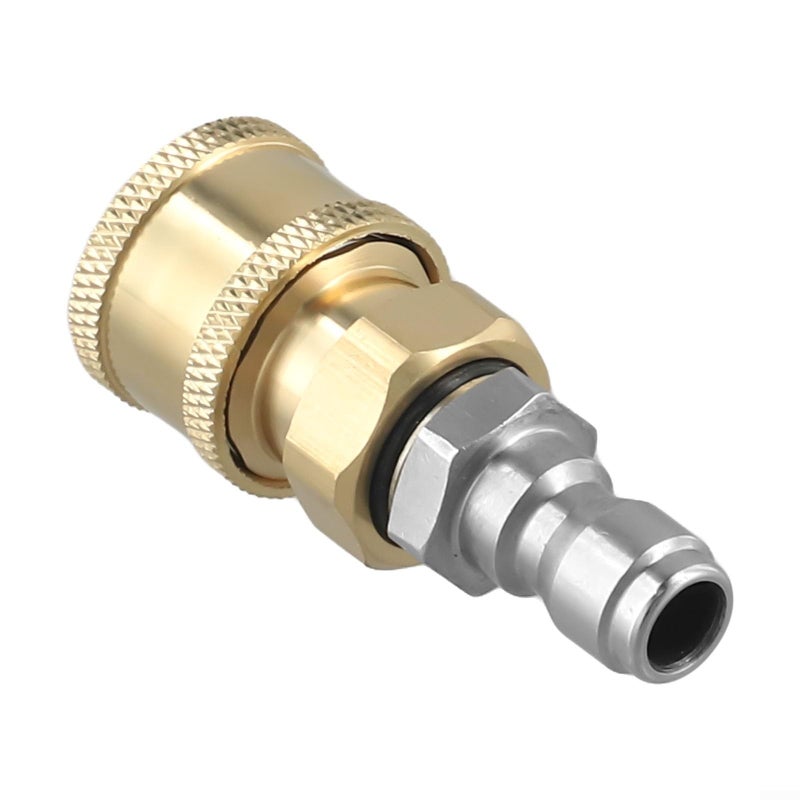 M14 1 5 Thread Brass Quick Connector High Pressure Washer Fitting No Tool Required - Image 2