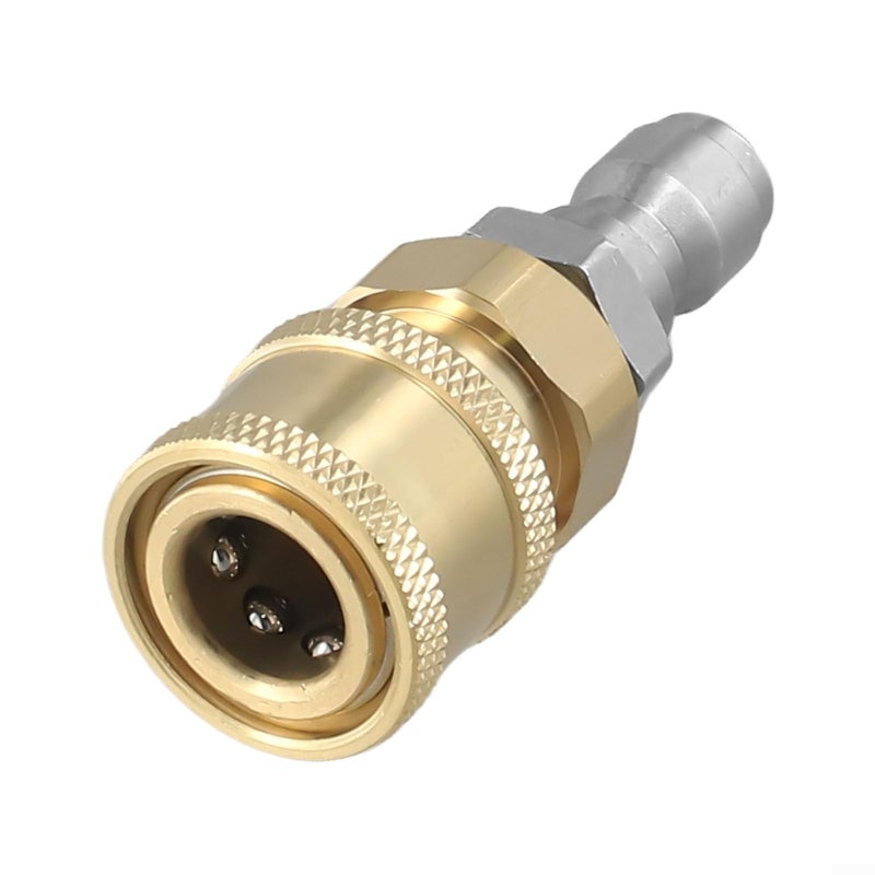 M14 1 5 Thread Brass Quick Connector High Pressure Washer Fitting No Tool Required - Image 5
