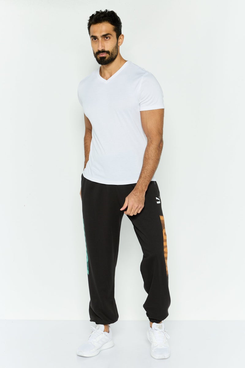 PUMA Men Relaxed Fit Training Sweatpants, Black Combo  - Image 4
