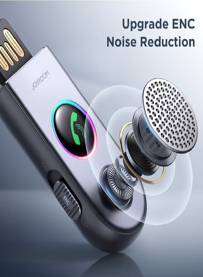 JOYROOM Car Bluetooth 5.3 Receiver for Car AUX Bluetooth Adapter for Car 3.5mm Jack,ENC Noise Cancellation with Built-in Microphone Aux Input for Car Speaker Hands-Free Call Home Stereo Wired Headphones  - Image 3