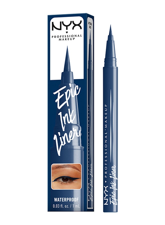 NYX Epic Ink Liner Waterproof Liquid Eyeliner Mid Night Rise Vegan Formula Intense Pigment