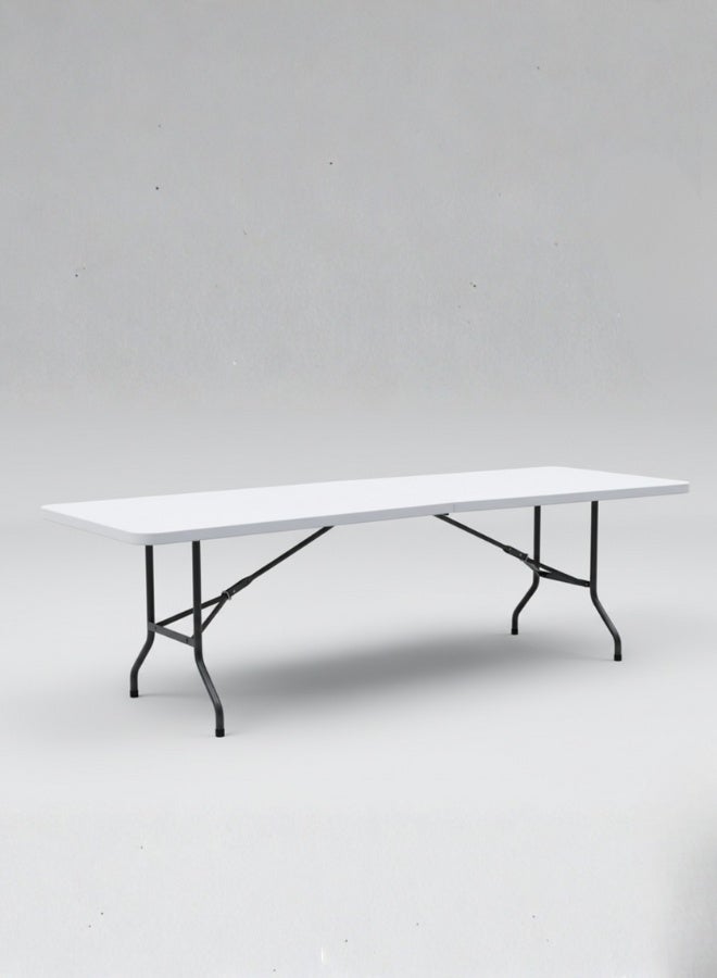 Marcolo 240cm Folding Table – Heavy Duty, Portable, Centerfold Design, Extra-Large Plastic Table for Events, Catering, Office & Outdoor Use - Image 1