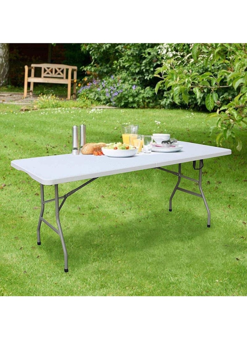Marcolo 240cm Folding Table – Heavy Duty, Portable, Centerfold Design, Extra-Large Plastic Table for Events, Catering, Office & Outdoor Use  - Image 4