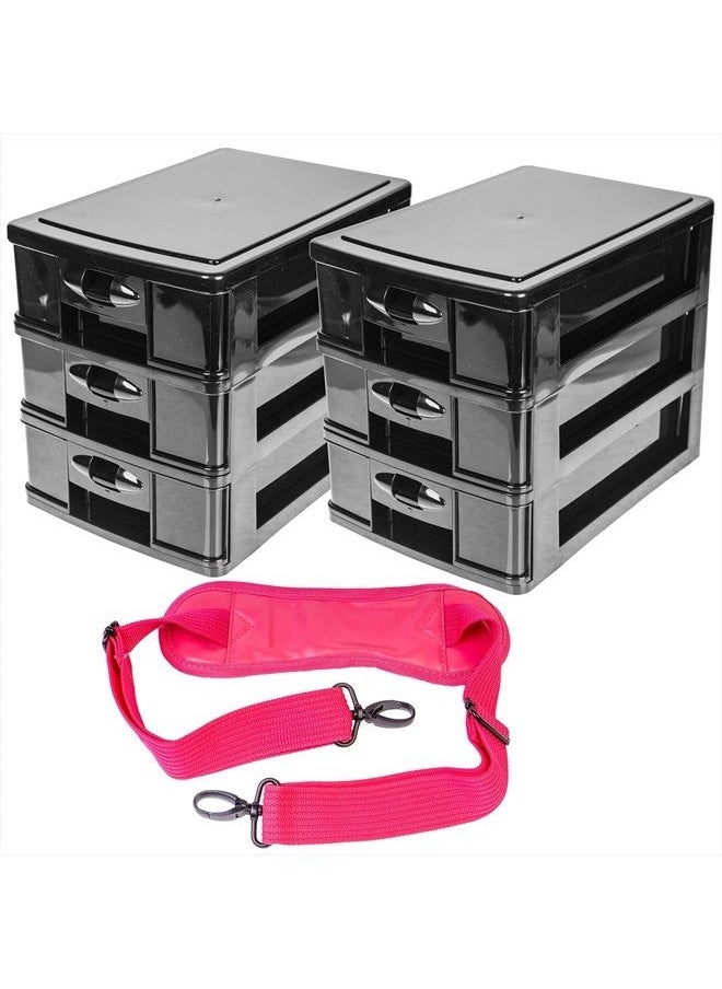 Shany Makeup Artist Soft Rolling Trolley Cosmetic Case with Free Set of Mesh Bags - Sweetheart  - Image 5
