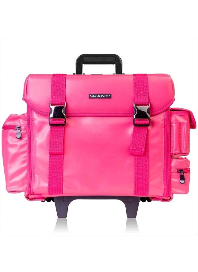 Shany Makeup Artist Soft Rolling Trolley Cosmetic Case with Free Set of Mesh Bags - Sweetheart  - Image 2