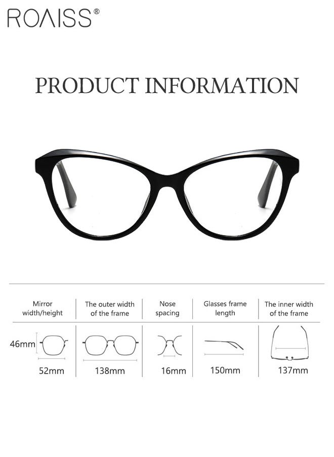 roaiss - Women's Blue Light Blocking Glasses, Blue Light Filter Computer Reading Gaming TV Phones Cat Eye Eyeglasses, Fashion Anti Eyestrain Headache Eyewear, Black Gold - Image 1
