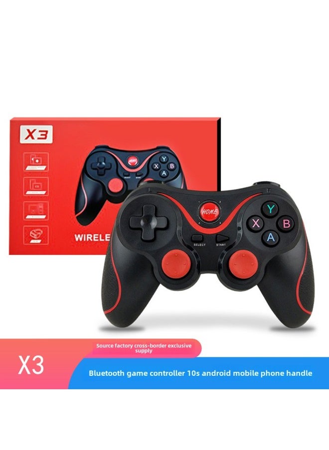 X3 All-in-one Wireless Bluetooth Gamepad Support PC Android Computer Switch Manufacturers-Product Color:X3 Black And Blue With Packing Bracket