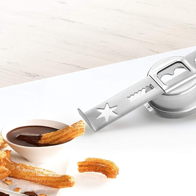 Stainless Steel Cookie Press Attachment, 4-Pattern Biscuit Mold Set for Stand Mixer, Compatible with MUM4/MUM5/MUZ4 Models, Holiday Baking Tool - Image 5