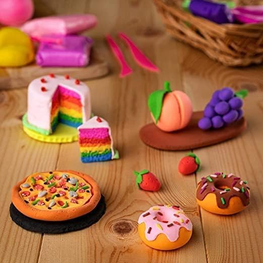 ShaRu Ultra-Light Creative Art and Craft Air Dry Super Clay with Carving Molding Tools Kit for Girls and Boys Set of 12 PC - Image 4