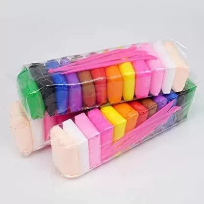 ShaRu Ultra-Light Creative Art and Craft Air Dry Super Clay with Carving Molding Tools Kit for Girls and Boys Set of 12 PC - Image 1