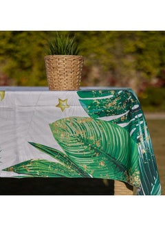 Ramadan Tablecloth- Digitaly Printed Fabric - 135 x 135cm- Fits a 4 seats dining table or Coffee table-  Botanical Golden Fawanees