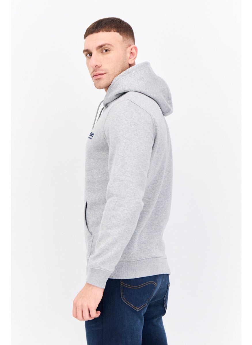Penfield - Men Hooded Brand Logo Long Sleeve Sweatshirt, Grey - Image 1