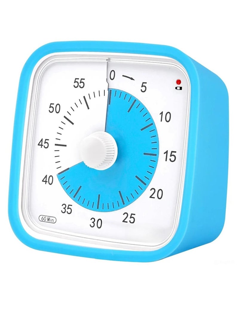 AS SEEN ON TV Visual Timer, 60 Minute Countdown Timer With Night Light, Durable And Reliable Silent Countdown Timer For Kids And Adults, Multifunctional Time Management Tool For Home, School, Or Work, (Blue) - Image 1