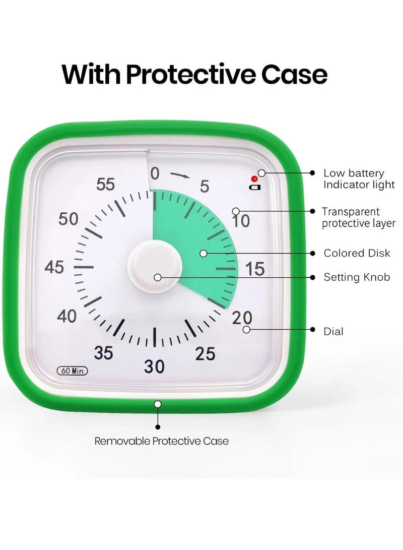 AS SEEN ON TV Visual Timer, 60 Minute Countdown Timer With Night Light, Durable And Reliable Silent Countdown Timer For Kids And Adults, Multifunctional Time Management Tool For Home, School, Or Work, (Blue) - Image 2