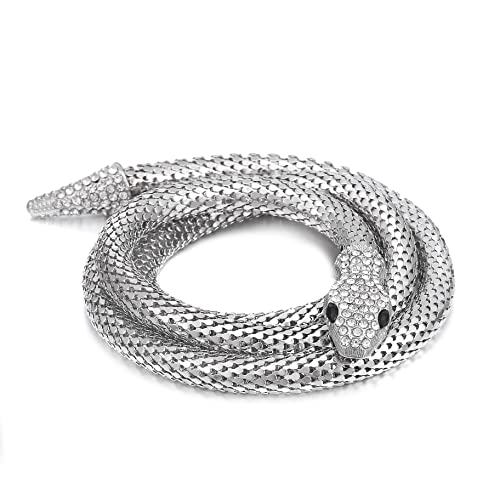 LUREME Flexible Bendable Snake Necklace, Adjustable Collar Choker Necklace, Waist Chain for Women (nl006311-2) - Image 1