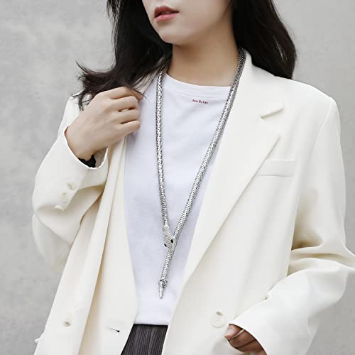 LUREME Flexible Bendable Snake Necklace, Adjustable Collar Choker Necklace, Waist Chain for Women (nl006311-2) - Image 5