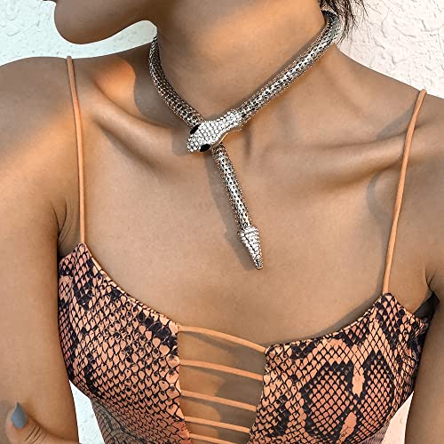 LUREME Flexible Bendable Snake Necklace, Adjustable Collar Choker Necklace, Waist Chain for Women (nl006311-2) - Image 2