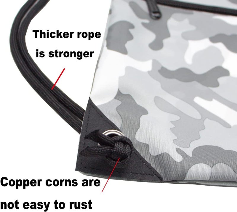 HOLYLUCK Drawstring Backpack Bag Sport Gym Sackpack - Image 4