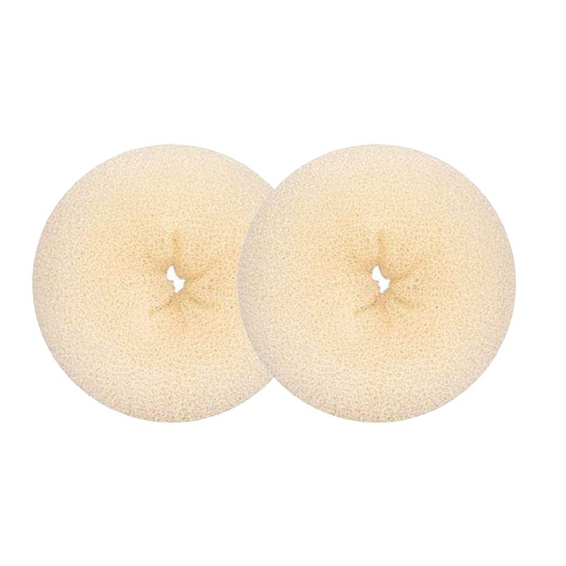 Hair Donut Bun Maker Blonde Ring Style Chignon Shaper for Thick and Long Hair 35 InchBeige 2PCS