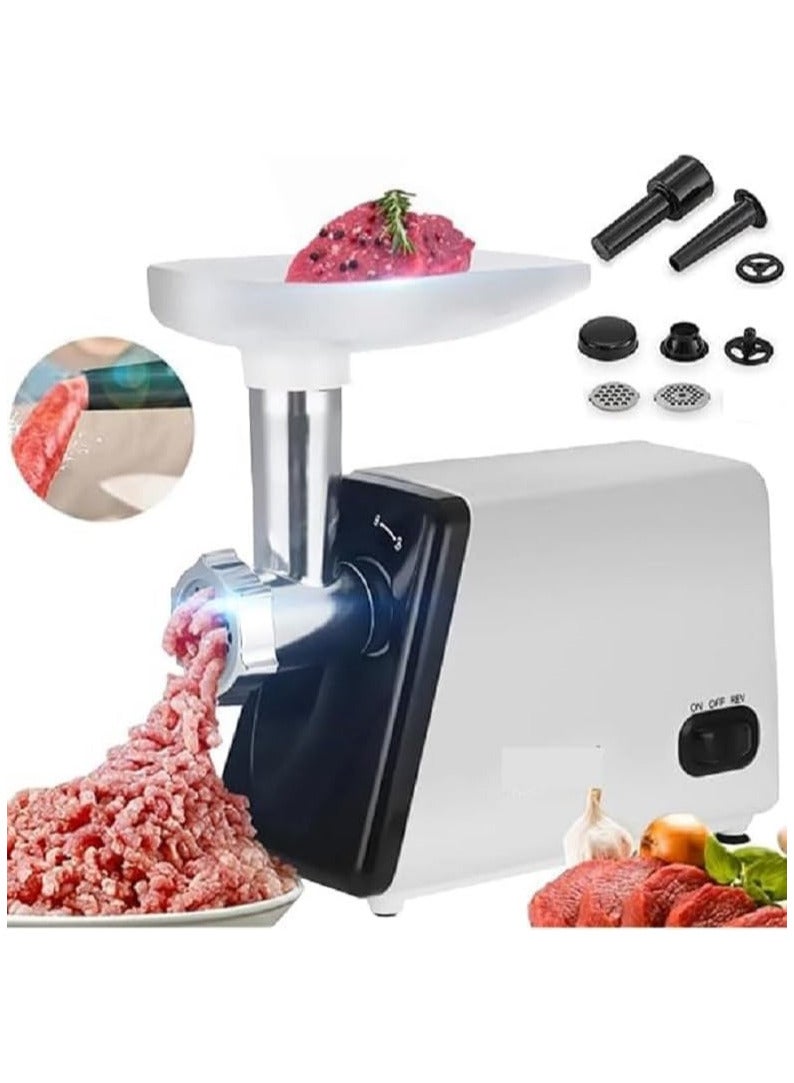 Jamaki Multifunctional Electric Meat Grinder 2500W Copper Motor for Meat Mincing, Sausage Stuffing, Biscuit Making, Sharp Stainless Steel Blades, White - JMK8004  - Image 1
