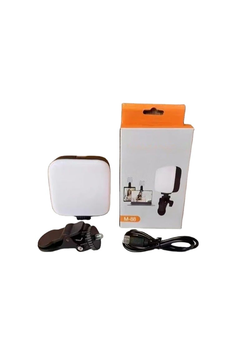 Adjustable LED Clip Light M-88 – 6000K Dimmable Mini Camera Light for Mobile, Laptop, Live Streaming, and Content Creation - Image 1